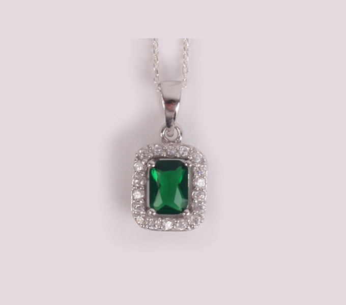Emerald Cubic Zirconia Pendant