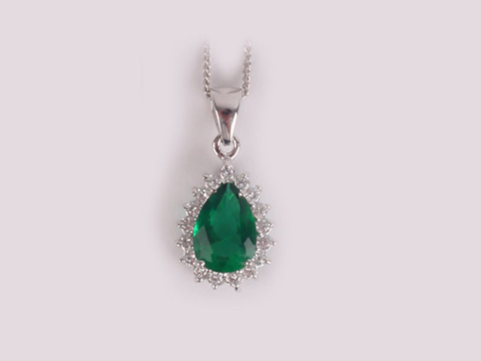 Emerald Cubic Zirconia Pendant