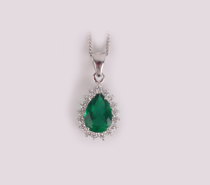 Emerald Cubic Zirconia Pendant