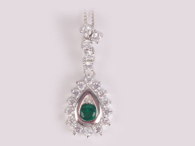 Emerald Cubic Zirconia Pendant