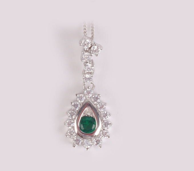 Emerald Cubic Zirconia Pendant