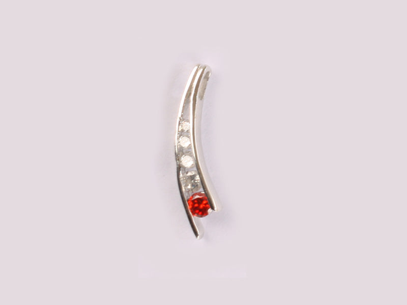 Garnet Cubic Zirconia Pendant