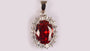 Garnet Cubic Zirconia Pendant