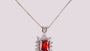 Garnet Cubic Zirconia Pendant