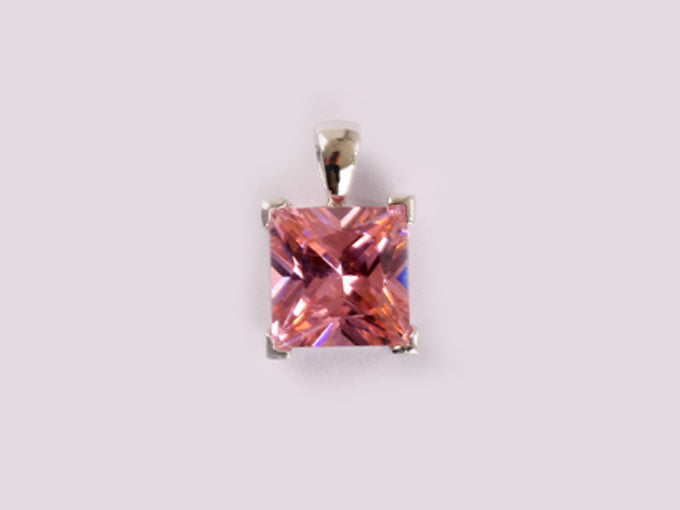 Pink Cubic Zirconia Pendant