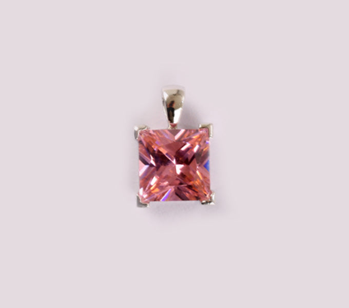 Pink Cubic Zirconia Pendant