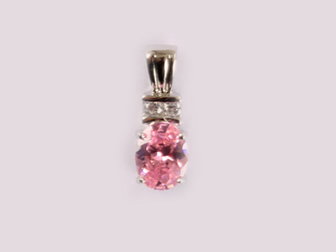 Pink Cubic Zirconia Pendant