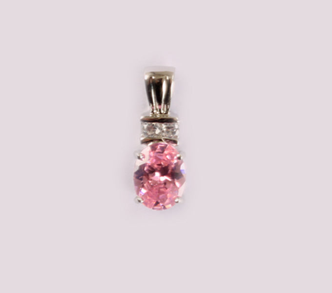 Pink Cubic Zirconia Pendant