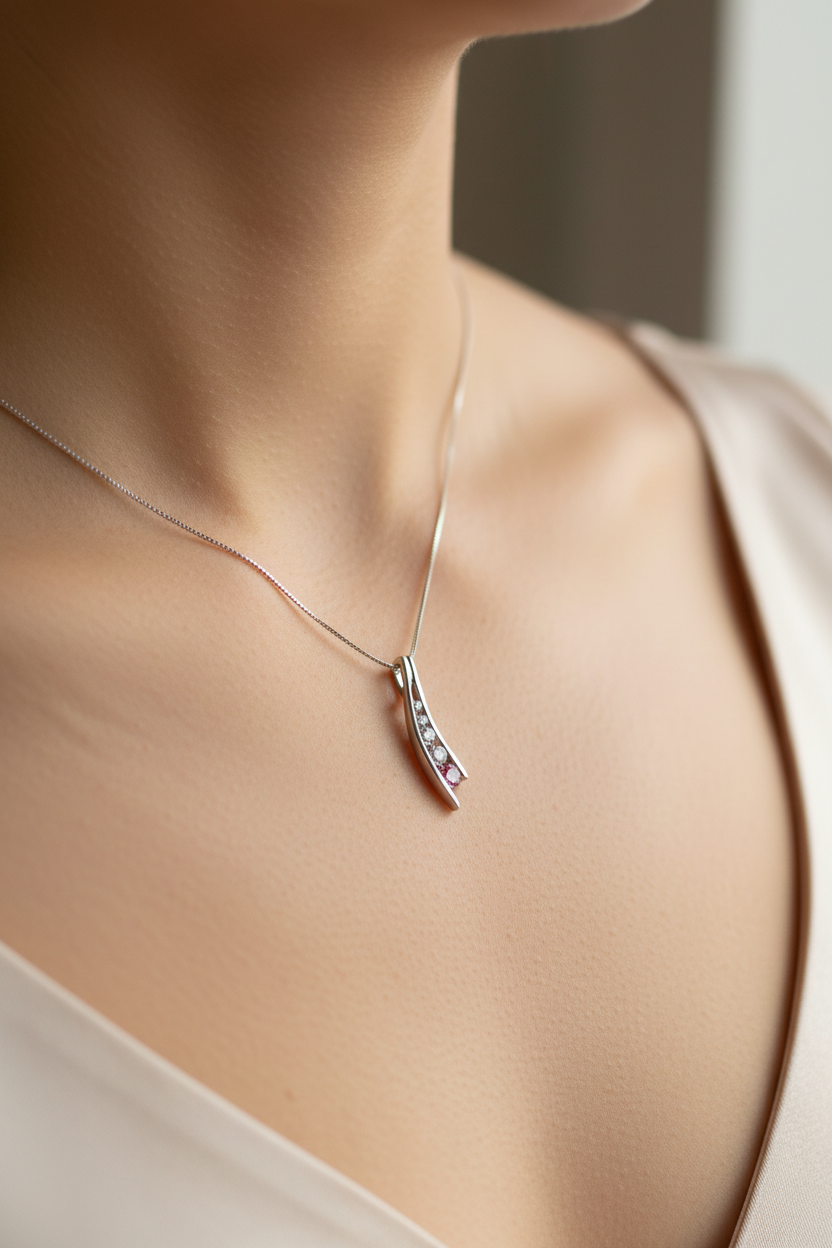 Pink Cubic Zirconia Pendant