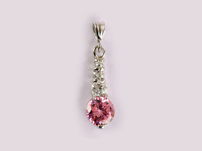 Pink Cubic Zirconia Pendant