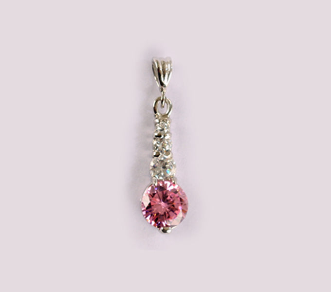 Pink Cubic Zirconia Pendant