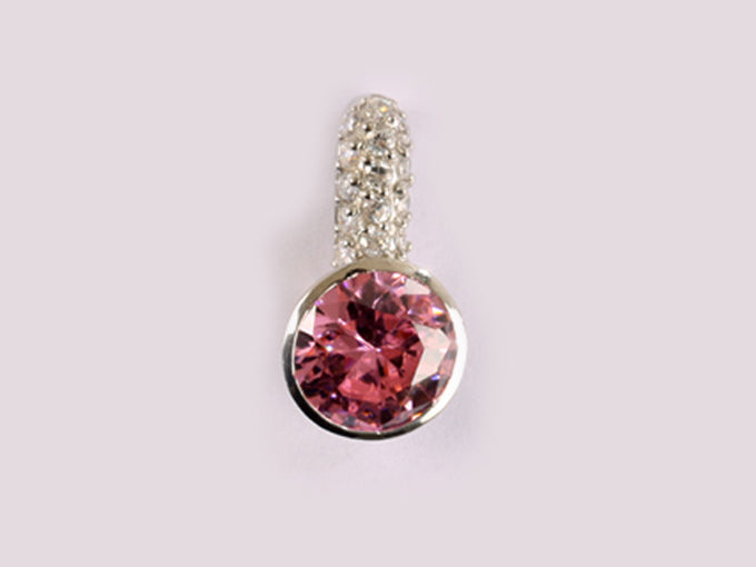 Pink Cubic Zirconia Pendant