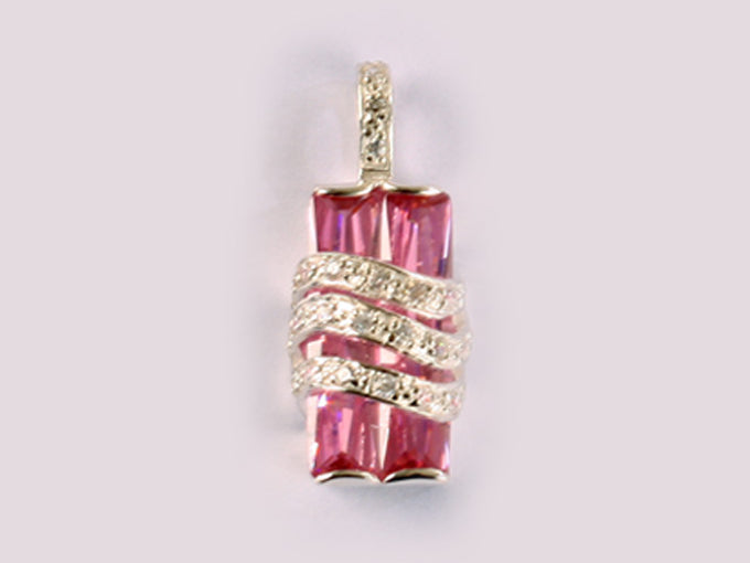 Pink Cubic Zirconia Pendant