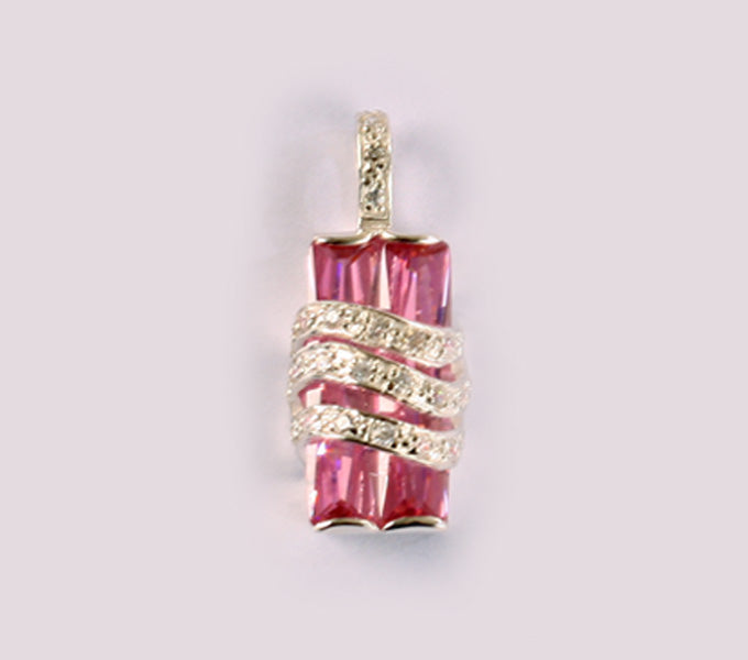 Pink Cubic Zirconia Pendant