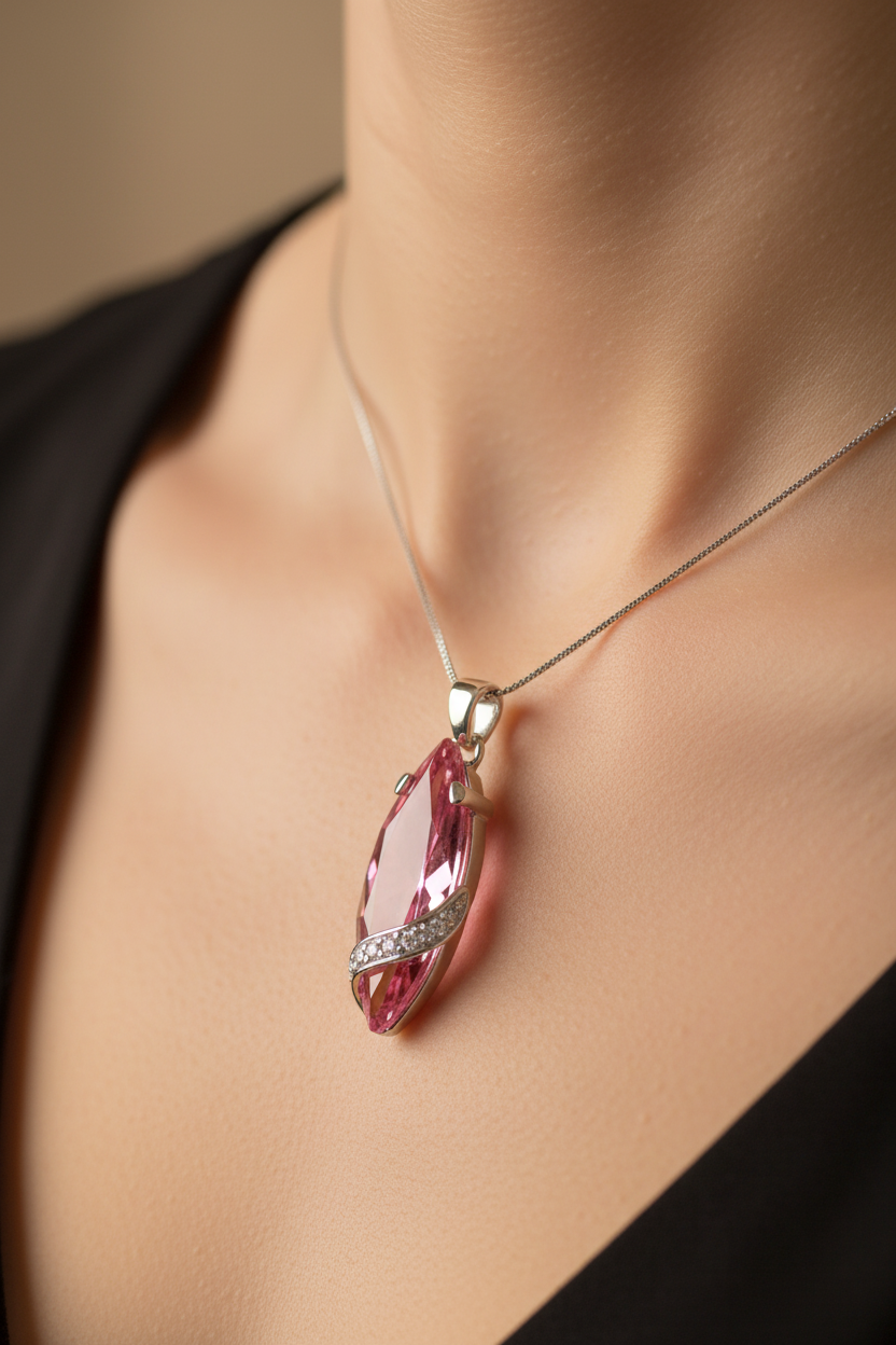 Pink Cubic Zirconia Pendant