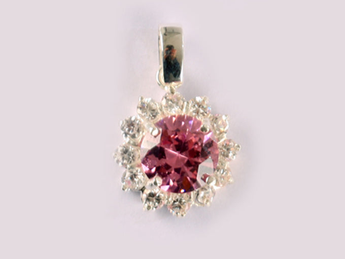 Pink Cubic Zirconia Pendant