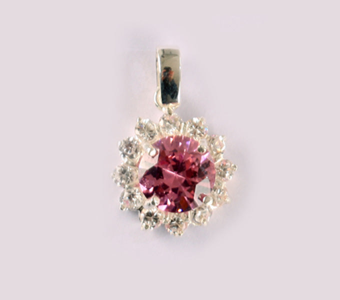 Pink Cubic Zirconia Pendant
