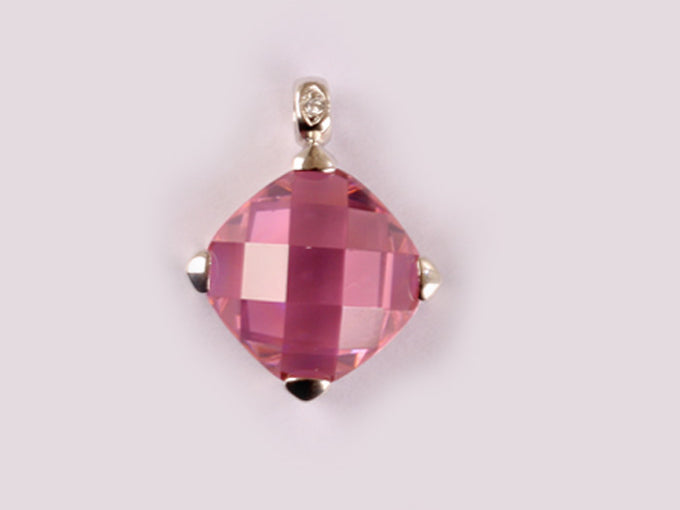 Pink Cubic Zirconia Pendant