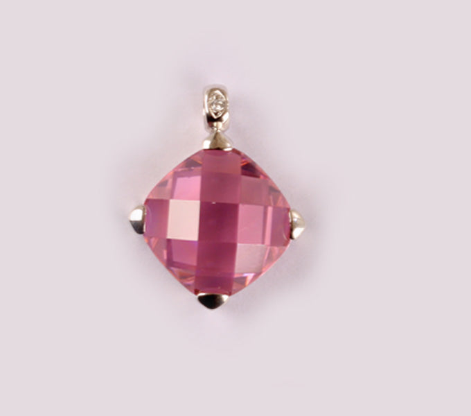 Pink Cubic Zirconia Pendant