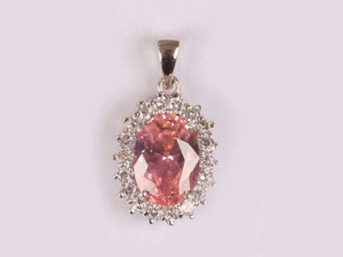 Pink Cubic Zirconia Pendant