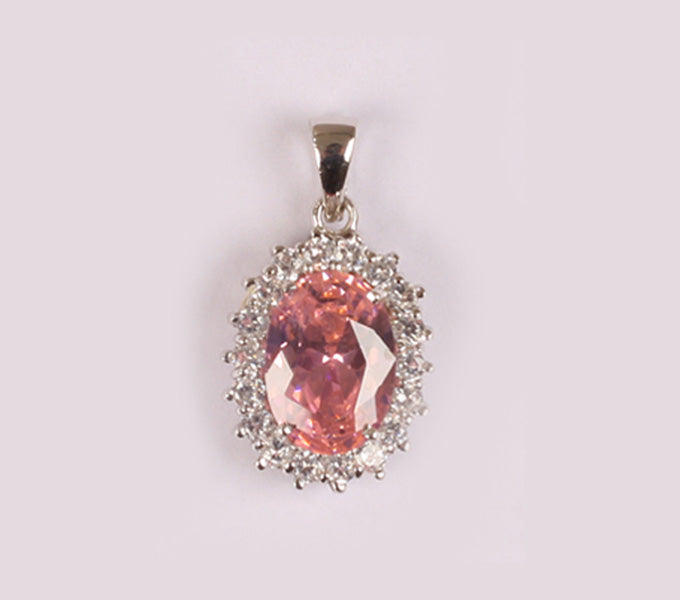 Pink Cubic Zirconia Pendant
