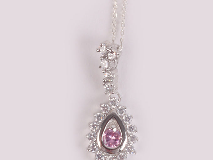 Pink Cubic Zirconia Pendant