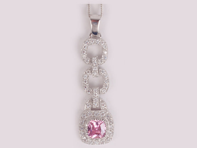 Pink Cubic Zirconia Pendant