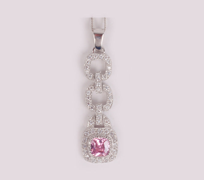 Pink Cubic Zirconia Pendant
