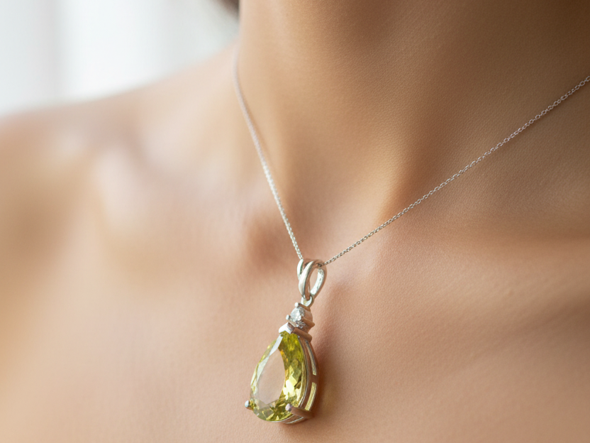 Peridot Cubic Zirconia Pendant