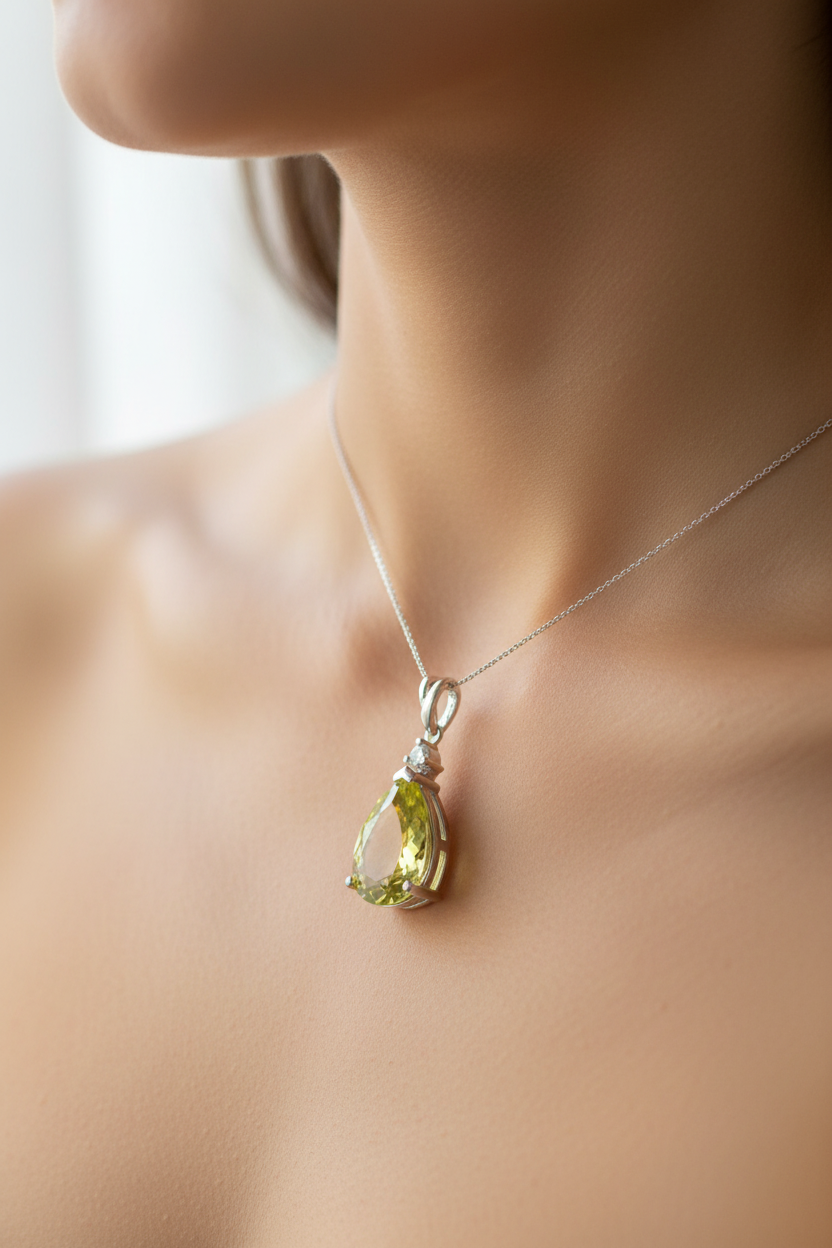 Peridot Cubic Zirconia Pendant