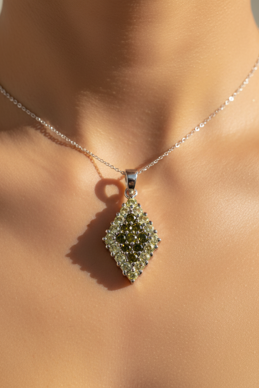 Peridot Cubic Zirconia Pendant