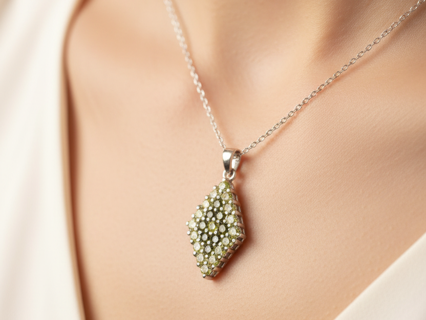 Peridot Cubic Zirconia Pendant