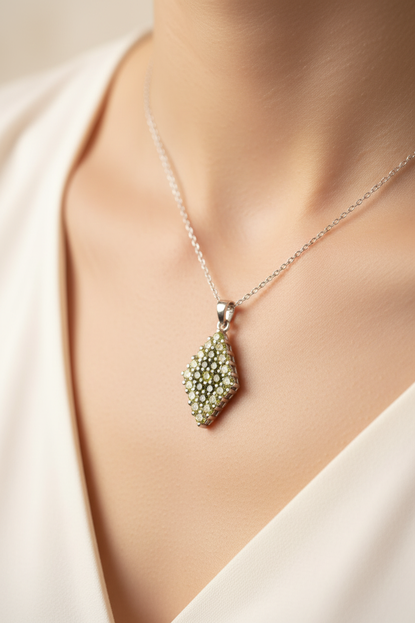 Peridot Cubic Zirconia Pendant