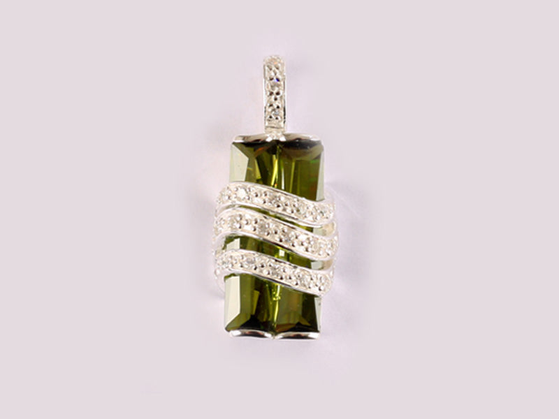 Peridot Cubic Zirconia Pendant