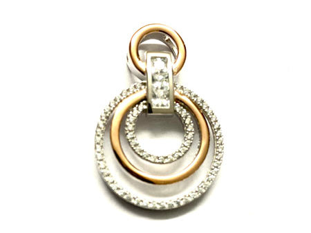 A Silver with Rose Gold Plate 2 Tone Pendant