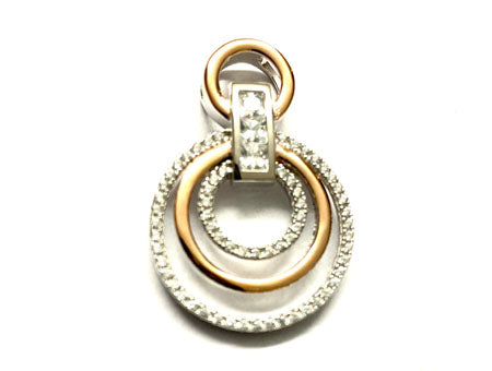 A Silver with Rose Gold Plate 2 Tone Pendant