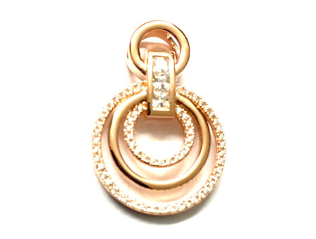 A Silver With Rose Gold Plate Earring.