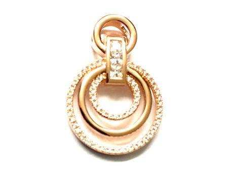 A Silver with Rose Gold Plate Pendant
