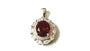 Ruby & White Cubic Zirconia Pendant.