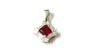 Ruby & White Cubic Zirconia Pendant.