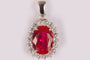 Ruby Cubic Zirconia Pendant