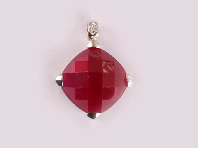 Ruby Cubic Zirconia Pendant