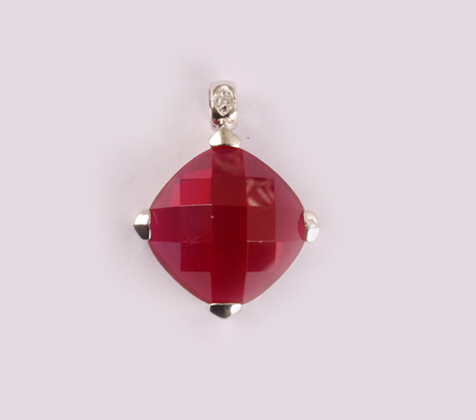 Ruby Cubic Zirconia Pendant