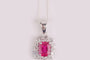Ruby Cubic Zirconia Pendant