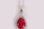 Ruby Cubic Zirconia Pendant