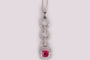 Ruby Cubic Zirconia Pendant