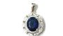 Sapphire & White Cubic Zirconia Pendant.