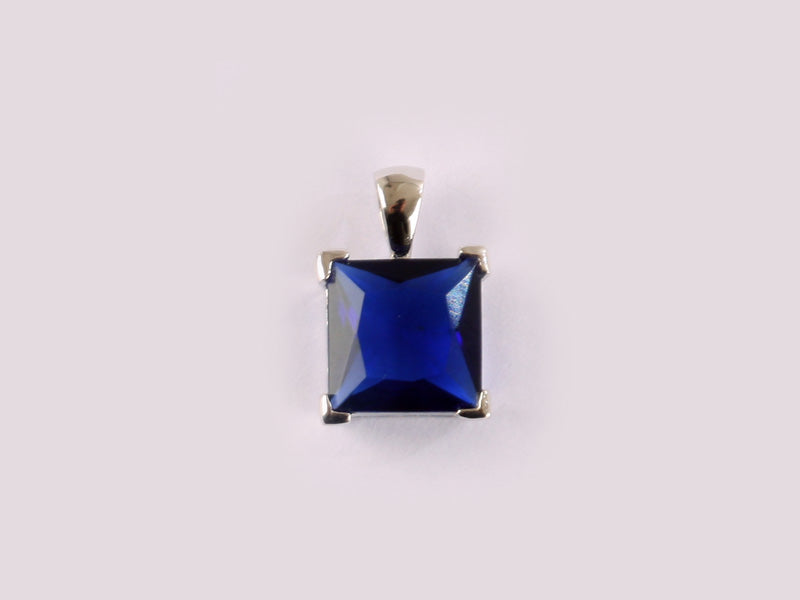 Sapphire Cubic Zirconia Pendant