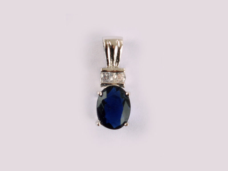 Sapphire Cubic Zirconia Pendant