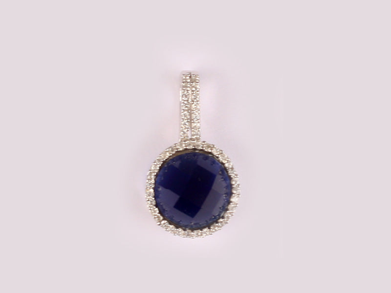Sapphire Cubic Zirconia Pendant